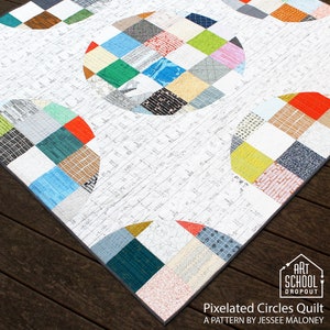 Pixelated Circles Quilt - PDF Pattern - Etsy