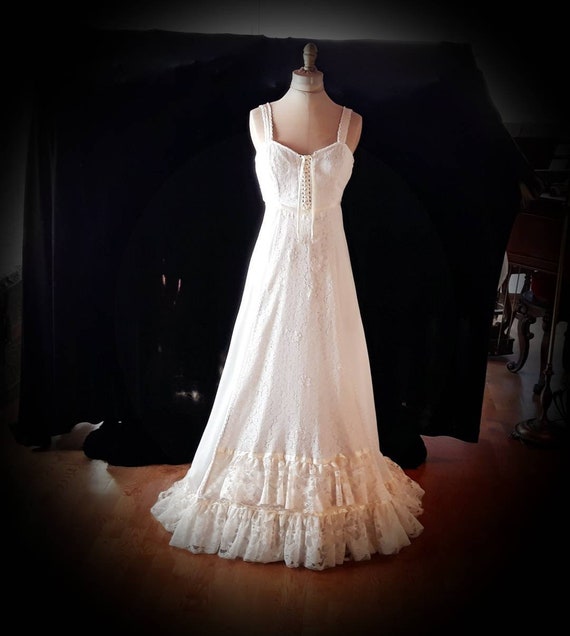 Vintage 1970's Gunne Sax Maxi Dress/Bohemian/Renai