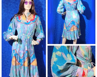 Vintage 70s Phool Gauze Boho dress