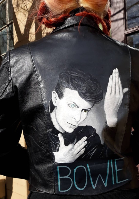 Hand Painted David Bowie Heroes Vintage 70s 80s Wilson s Leather Jacket Etsy