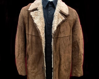 Vintage 1970s Norwegian goatskin Martin Stenberg leather Jacket with shearling lining