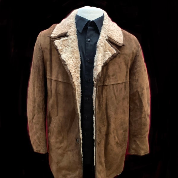 Vintage 1970s Norwegian goatskin Martin Stenberg leather Jacket with shearling lining