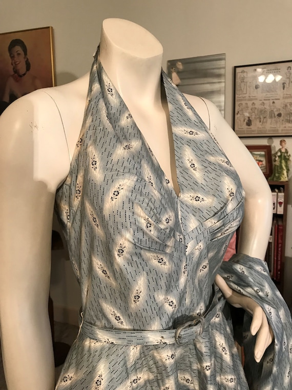 Vtg. 1940's CABANA BEACHWEAR Circle style Halter D