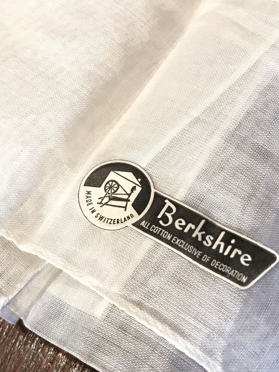 Vtg. Berkshire Swiss Unused Cotton Linen Handkerc… - image 4