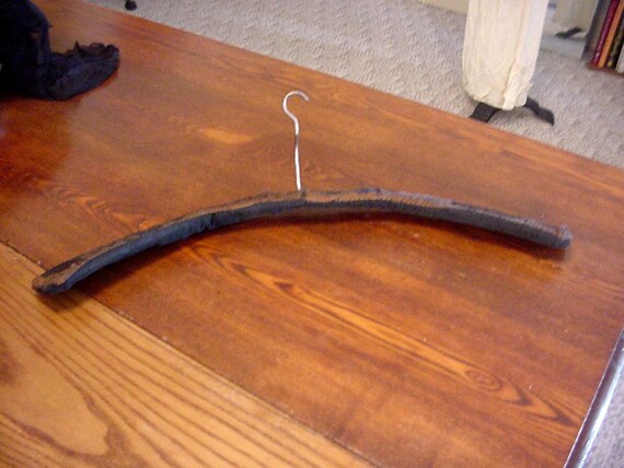 Antique 1870/80s Victorian Satin Padded Store Display Clothes Hanger