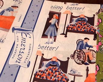Various Vintage Wrapping Paper/1940's/1950's/ 1960's