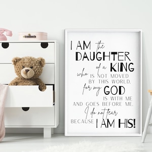 Daughter of a King Printable - Nursery, Kids Room Wall Art (Digital Download)