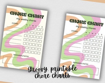 Groovy Kids Chore Chart Printable (Digital Download)