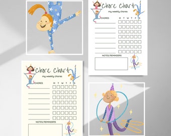 Kids Printable Chore Chart: Responsibility System (Digital Download)