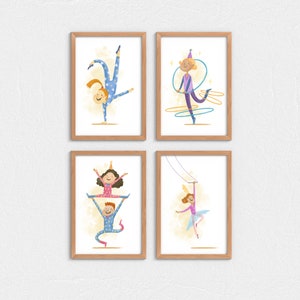 Kids At Play Digital Art. Nursery Kids Printable. Whimsical, Adorable, Kids Art, Nursery Decor, Kid&#39;s Room Decor