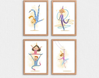 Kids Circus Art Prints: Whimsical Nursery Decor (Digital Download)