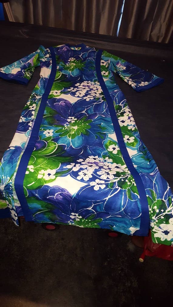 1970's Tori Richards Honolulu maxi dress