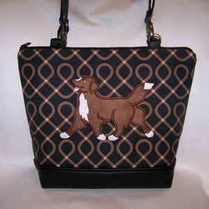 Toller Retriever Purse - Appliqued Duck Tolling Retriever Handbag  - Purse - Shoulder Bag - Made to Order