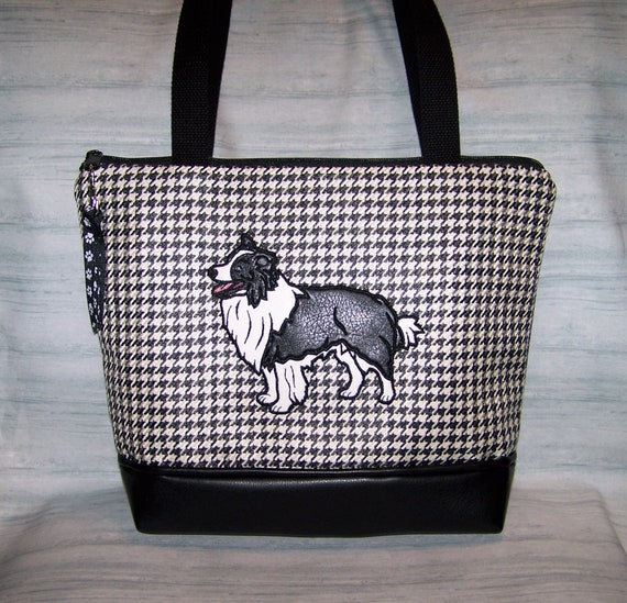 Border Collie Shoulder Bag - Grey Border Collie Shoulder Bag - Grey