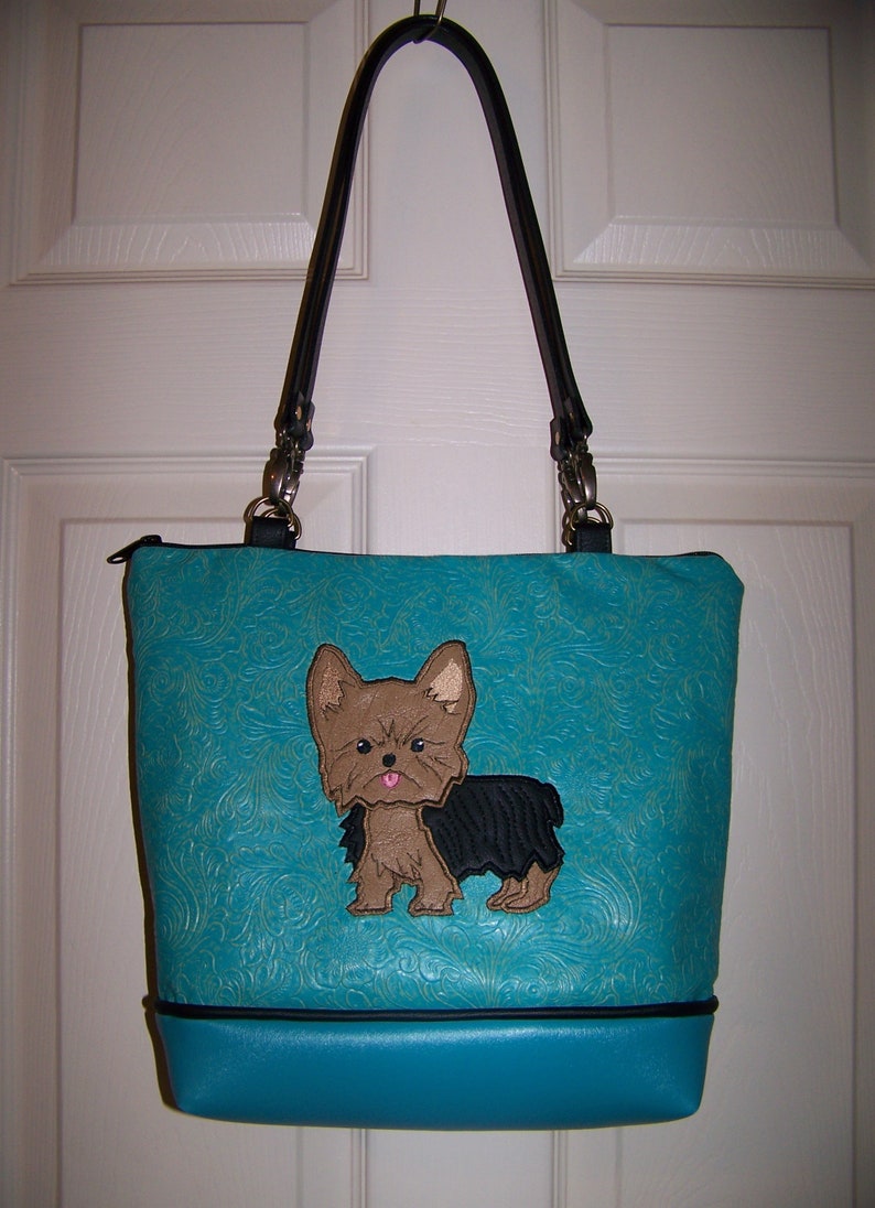 Yorkie Purse Appliqued Yorkie/Yorkshire Terrier Purse Etsy