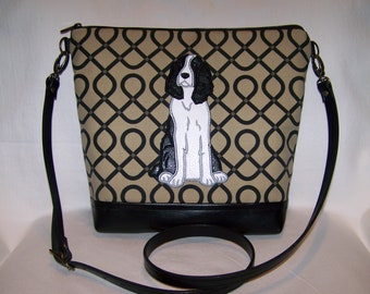 Springer Spaniel Cross Body Bag - Springer Spaniel Purse - Springer Spaniel Handbag/Bag - Made to Order