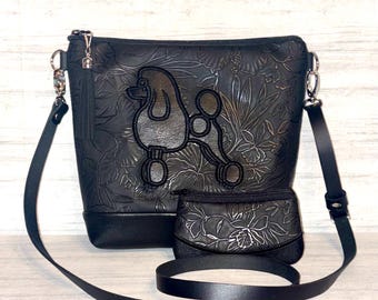 Poodle Cross Body Bag - Elegant Poodle purse - Handbag - Bag  - Other colors available - Made to Order