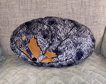 Long Hair Dapple Dachshund Pillow: Soft Minky Doxie Decorative Pillow