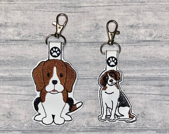 Beagle Key Chain, Purse charm, key fob