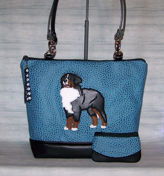 Bernese Mountain Dog Shoulder Bag - Blue Bernese Mountain Dog Shoulder Bag - Blue