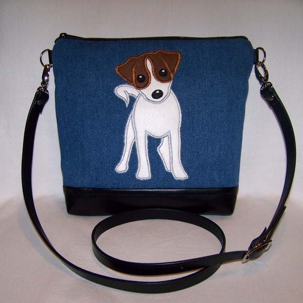Dog Jack Russell Pattern Print Crossbody Bags