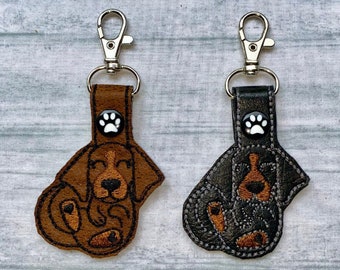 Dachshund Purse charm, Dachshund key chain, key fob