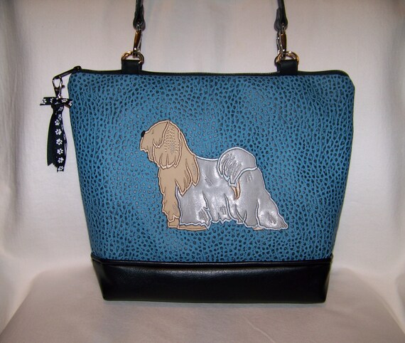 Tibetan Terrier Shoulder Bag - Black & White Tibetan Terrier Shoulder Bag - Black & White
