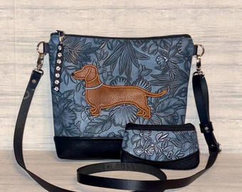 Custom Dachshund Cross Body Bag - Any color type of Dachshund Bag