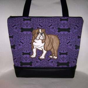 Cartera con diseño de bulldog inglés - Bolso de mano con diseño de bulldog - Bolso de mano - Bolso - Hecho a medida