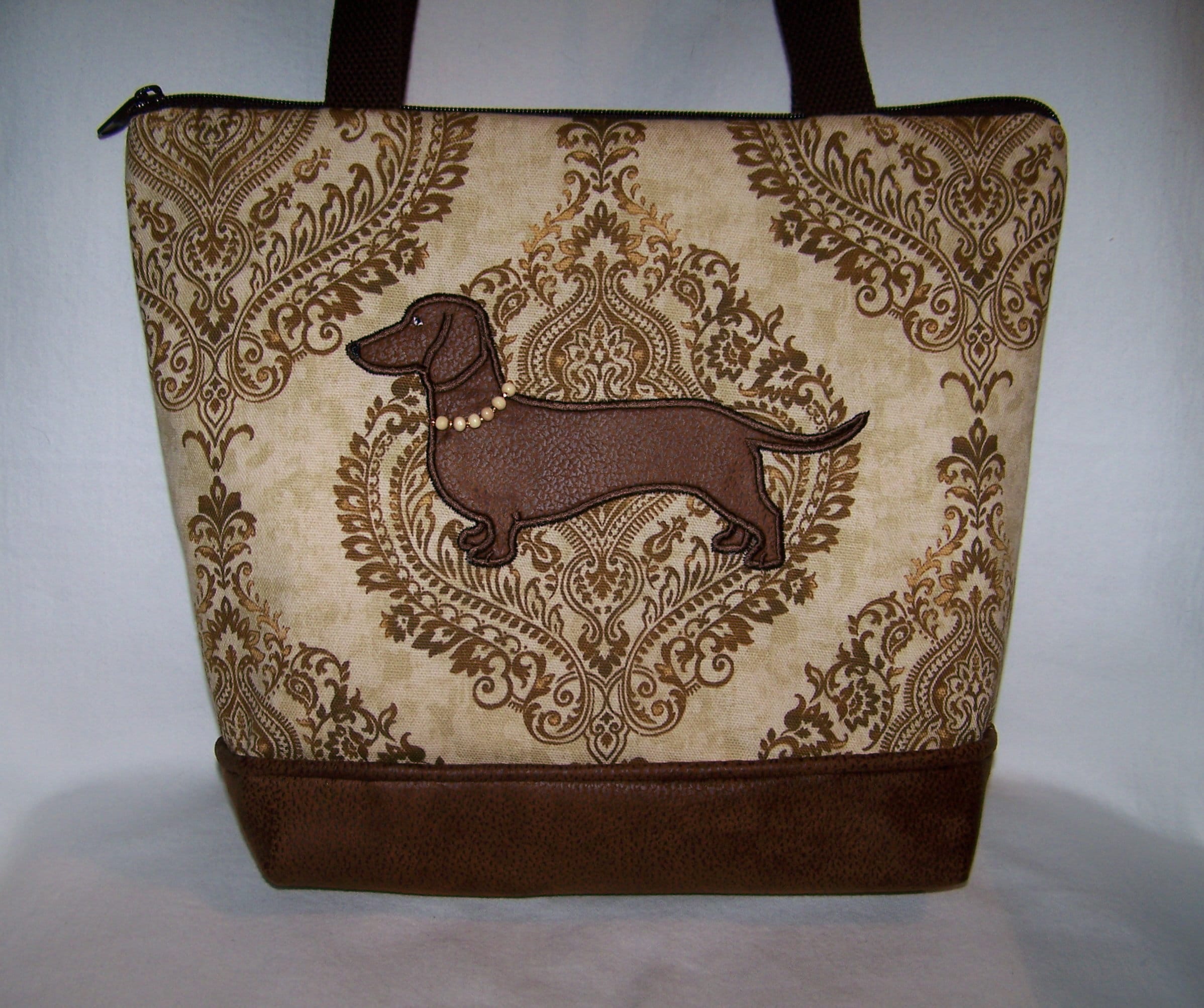 Dachshund Purse Appliqued DachshundWiener Dog Etsy