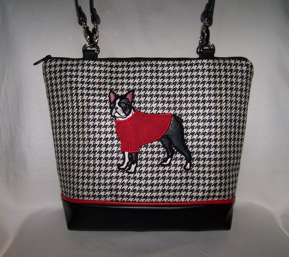 Boston Terrier Shoulder Bag - Red/White Boston Terrier Shoulder Bag - Red/White