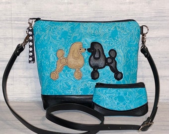 Poodle Cross Body Bag - Poodle Purse - Handbag - Bag  - Other colors available - Made to Order