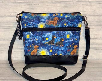 Dachshund-Wiener Dog Cross-Body Bag - Purse - Made to Order