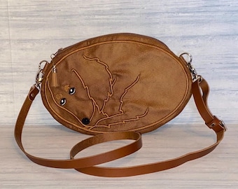 Long Hair Dachshund Cross Body Bag - Dachshund sling bag-Dachshund purse