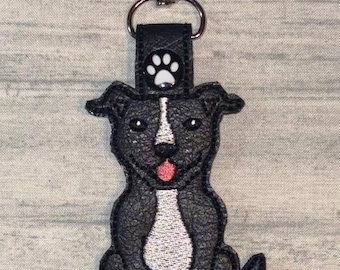 Pit Bull Key Chain, Purse charm, key fob
