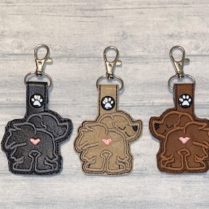 Long Hair Dachshund Key Chain, Dachshund Purse charm, key fob