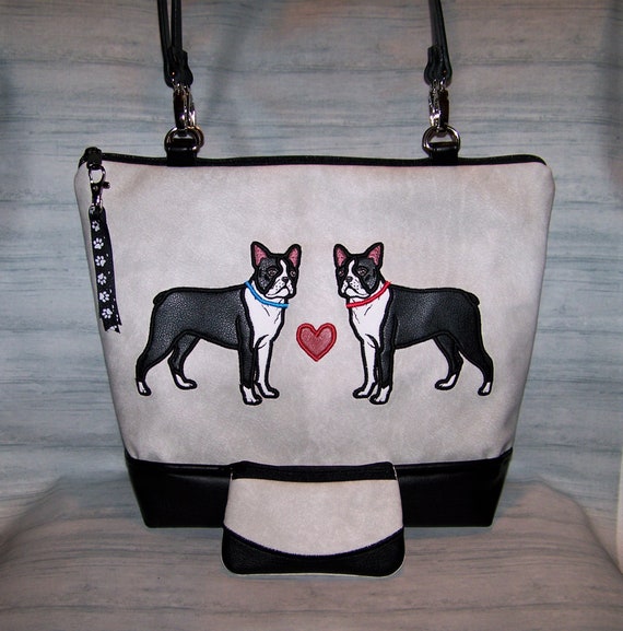 Boston Terrier Shoulder Bag - Red/White Boston Terrier Shoulder Bag - Red/White