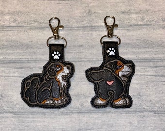 Bernese Mountain Dog Key Chain, Purse charm, key fob