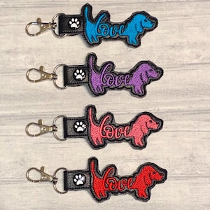 Dachshund Purse charm, Dachshund key chain, key fob