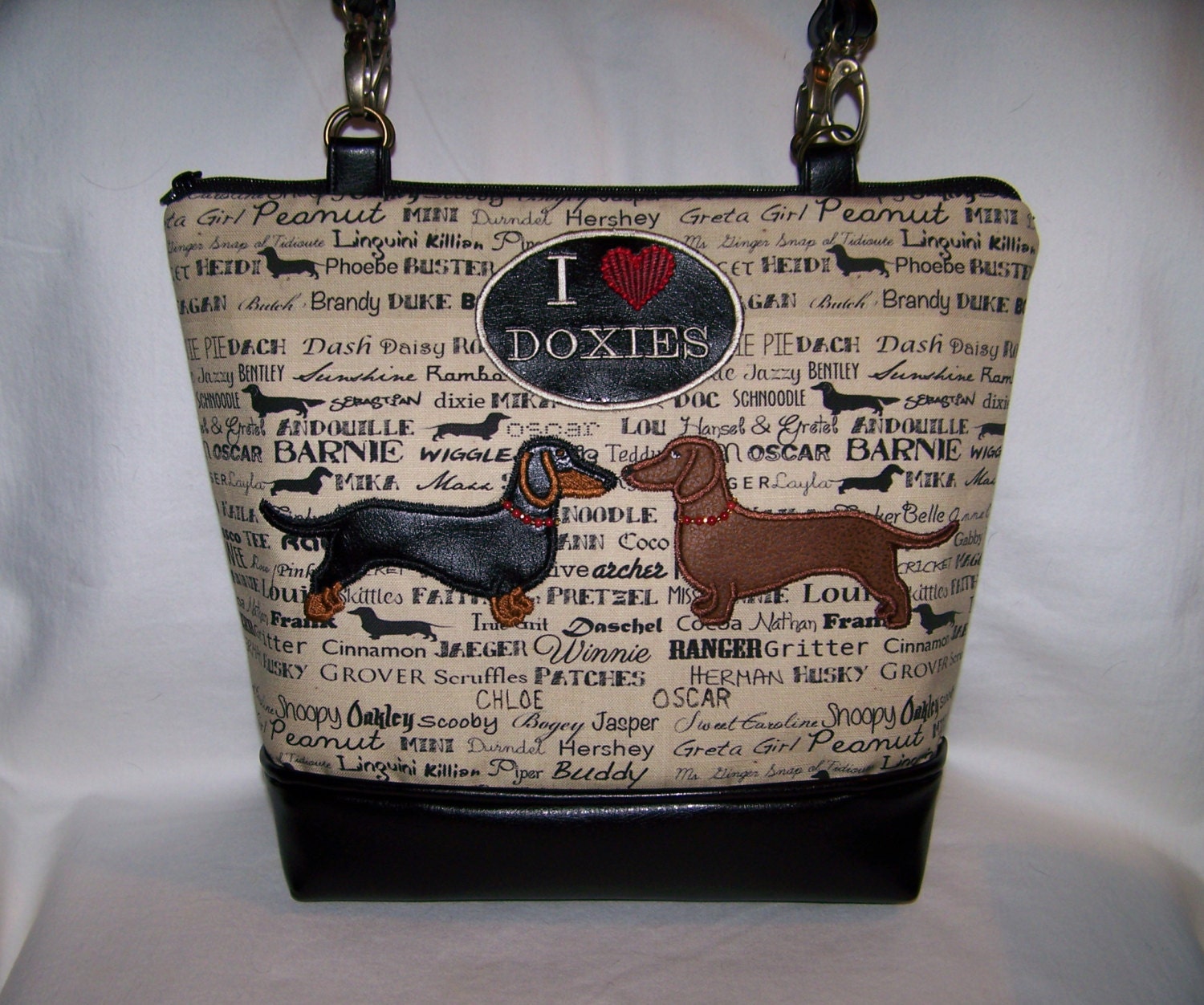 Double Dachshund Purse Handbag Shoulder bag Bag | Etsy