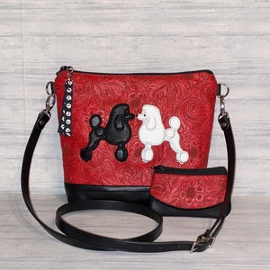 Poodle Cross Body Bag - Poodle Purse - Handbag - Bag  - Other colors available - Made to Order
