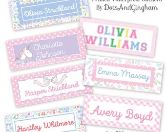 Waterproof Labels / School Supply Stickers / Watercolor Labels