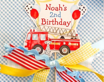 Firetruck Cake Topper