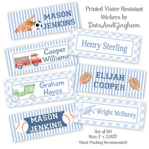 Water Resistant Labels / School Supply Stickers / Watercolor Labels