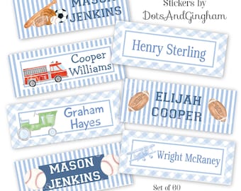 Water Resistant Labels / School Supply Stickers / Watercolor Labels