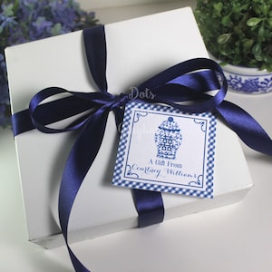 Ginger Jar Enclosure Cards, Tags, or Stickers / Chinoiserie Gift Tags