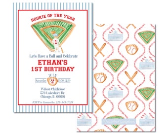 Baseball Birthday Invitation, Baseball Invite, Baseball Party, Printable Baseball Invitation, Vintage Baseball Birthday, Lil Slugger