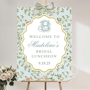 Chinoiserie Welcome Sign, Fall Bridal Luncheon Welcome Sign, Bridal Shower Welcome Sign