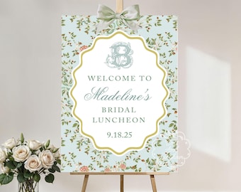 Chinoiserie signe de bienvenue, signe de bienvenue de déjeuner nuptiale d'automne, signe de bienvenue de douche nuptiale