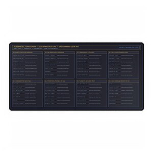 Kubernetes Docker & Kubectl Cheat Sheet XL bureauonderlegger, muismat voor cloudarchitecten en DevOps-engineers, AWS Linux Container Reference bureauonderlegger